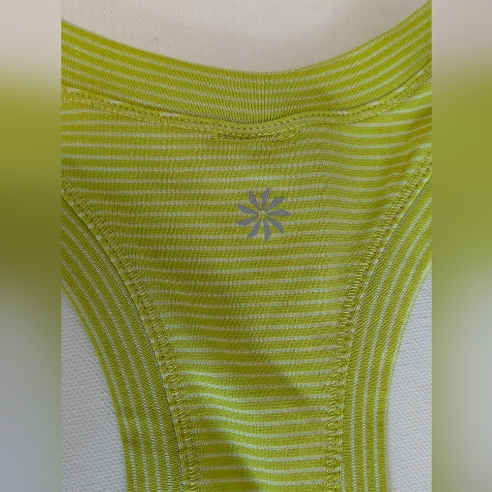 Athleta Seamless Stretchy Line Yellow Race Back Size L Like A New! - Picture 3 of 7